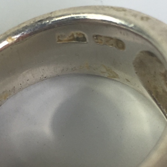 Sterling Pink Quartz Large Statement Ring Size 8 CF side Cut outs - Picture 5 of 6